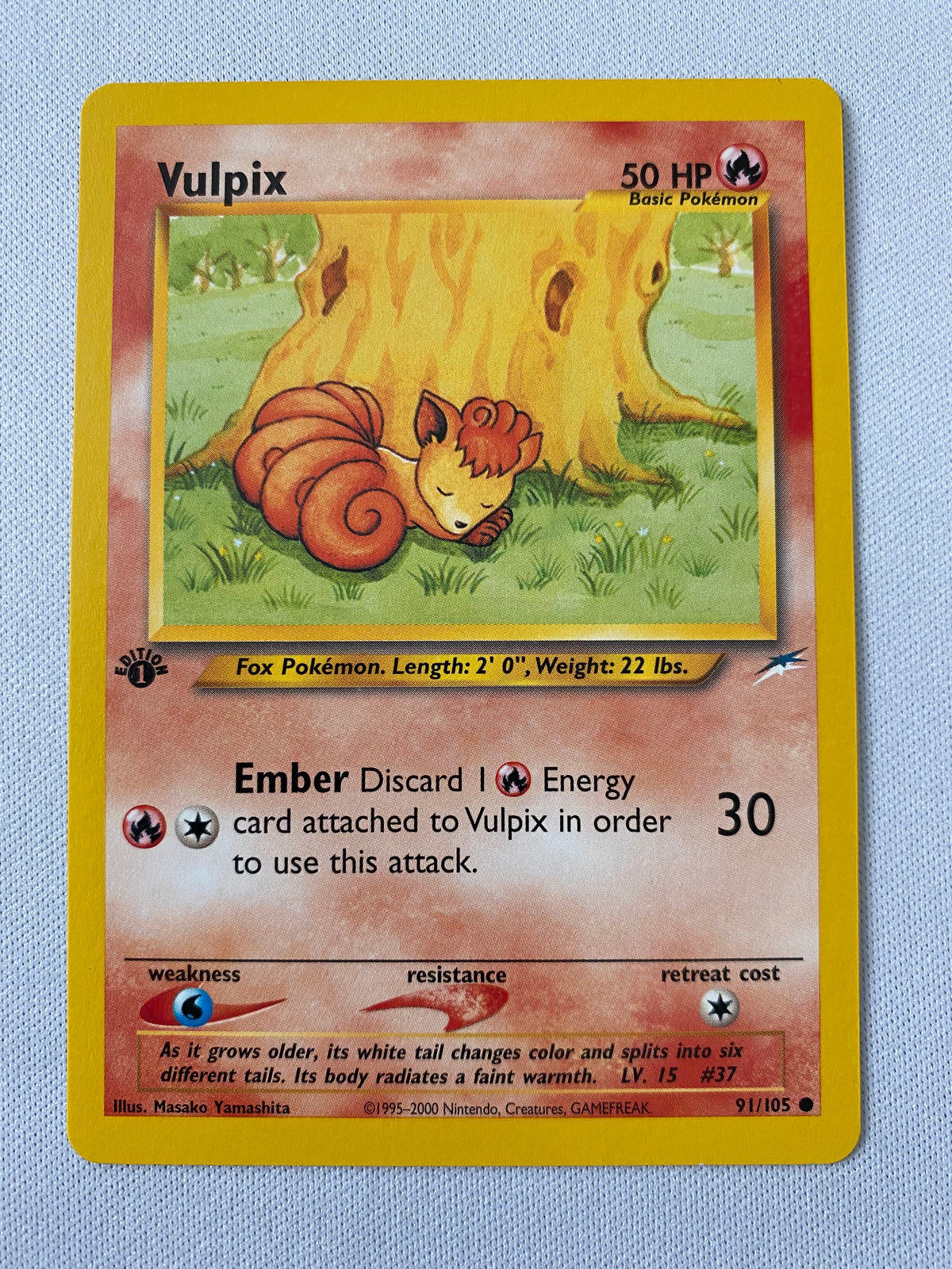 1995 vulpix pokemon card 68/102 or Paralyzed Pokemon Card Vulpix 68/102 Base