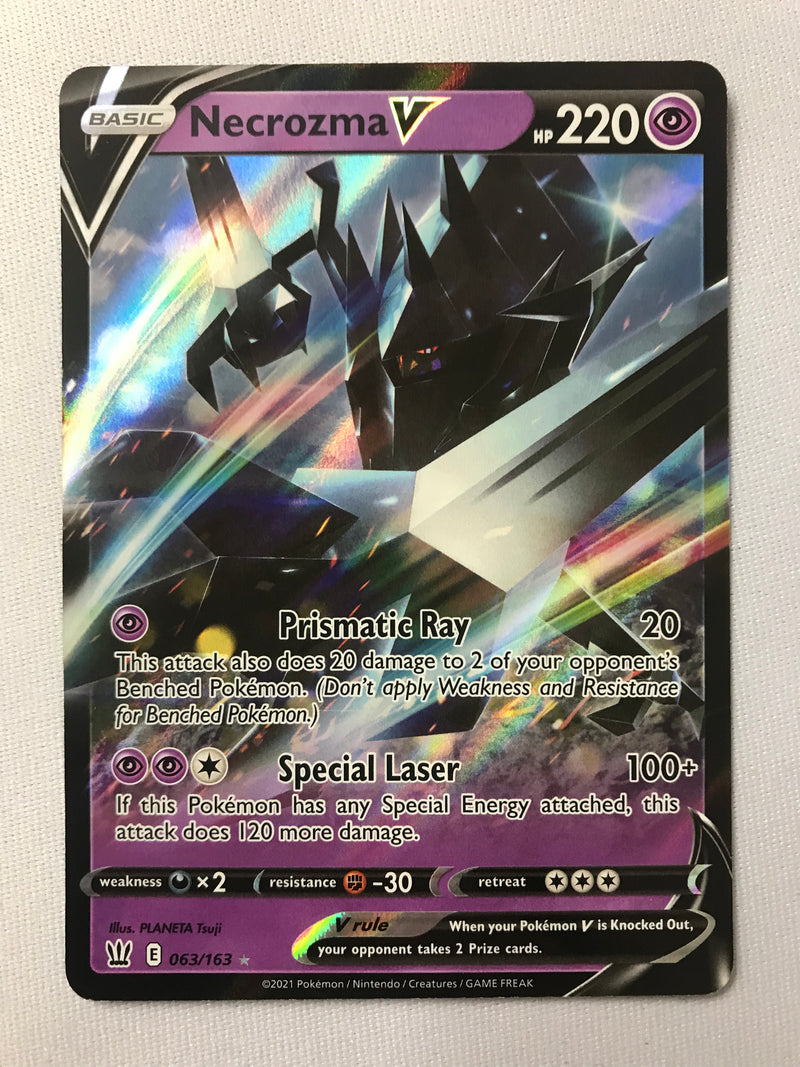 Necrozma V 063/163 Ultra Rare Battle Styles Pokemon Card Near Mint