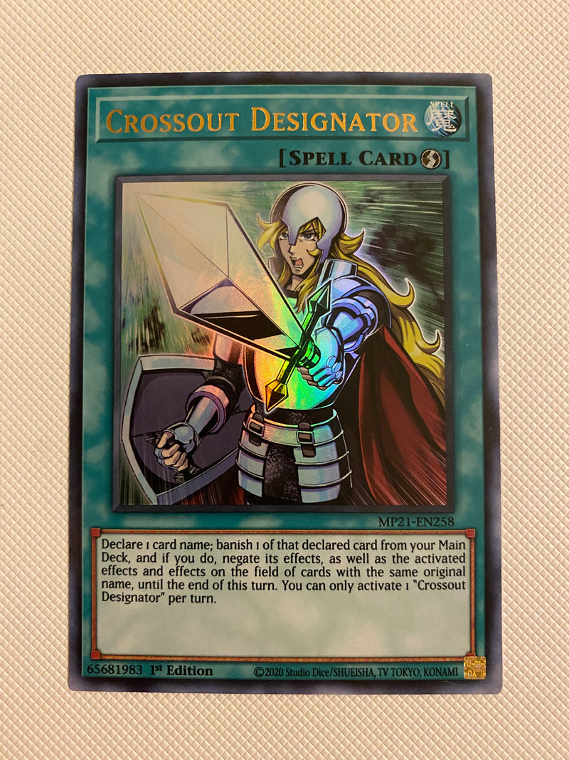 Yugioh Crossout Designator MP21-EN258 Ultra Rare 1st Edition Naer Mint