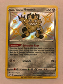 Galarian Meowth SV086/SV122 Shining Fates Holo Pokemon Card Near Mint