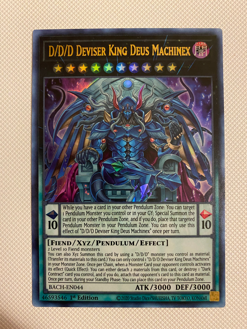 Yugioh D/D/D Deviser King Deus Machinex  BACH-EN044 Ultra Rare 1st Edition NM