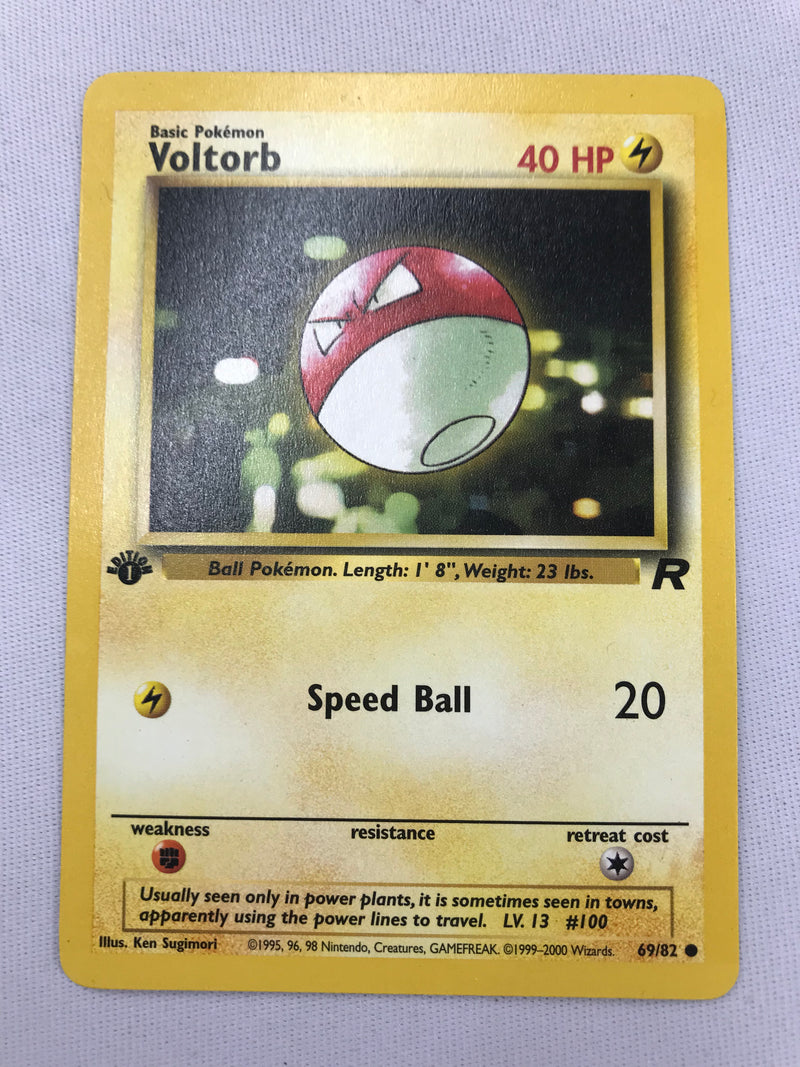 Voltorb 69/82 1st Edition Team Rocket Mint Pokemon Card Near Mint