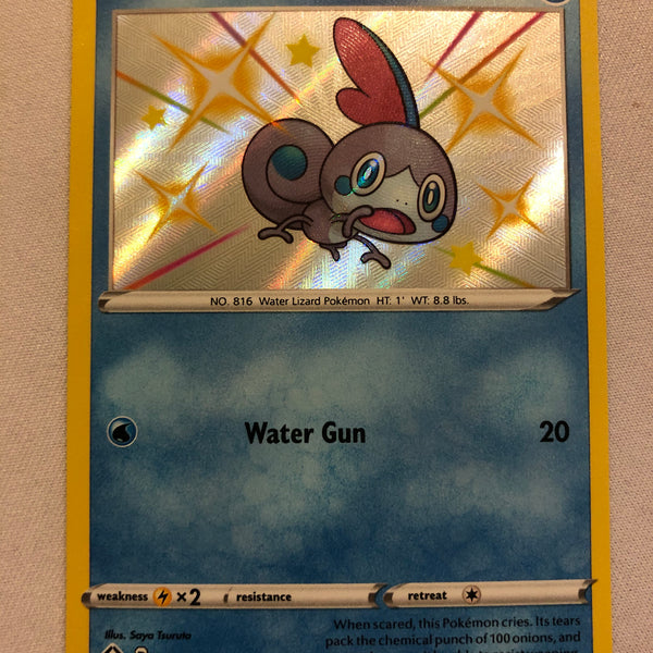 Sobble SV025/SV122 Shining Fates Shiny Holo Rare Pokemon Card Near Min