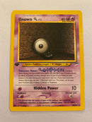 Unown Q 59/105  Uncommon 1st Edition Neo Destiny Pokemon Caed Near Mint