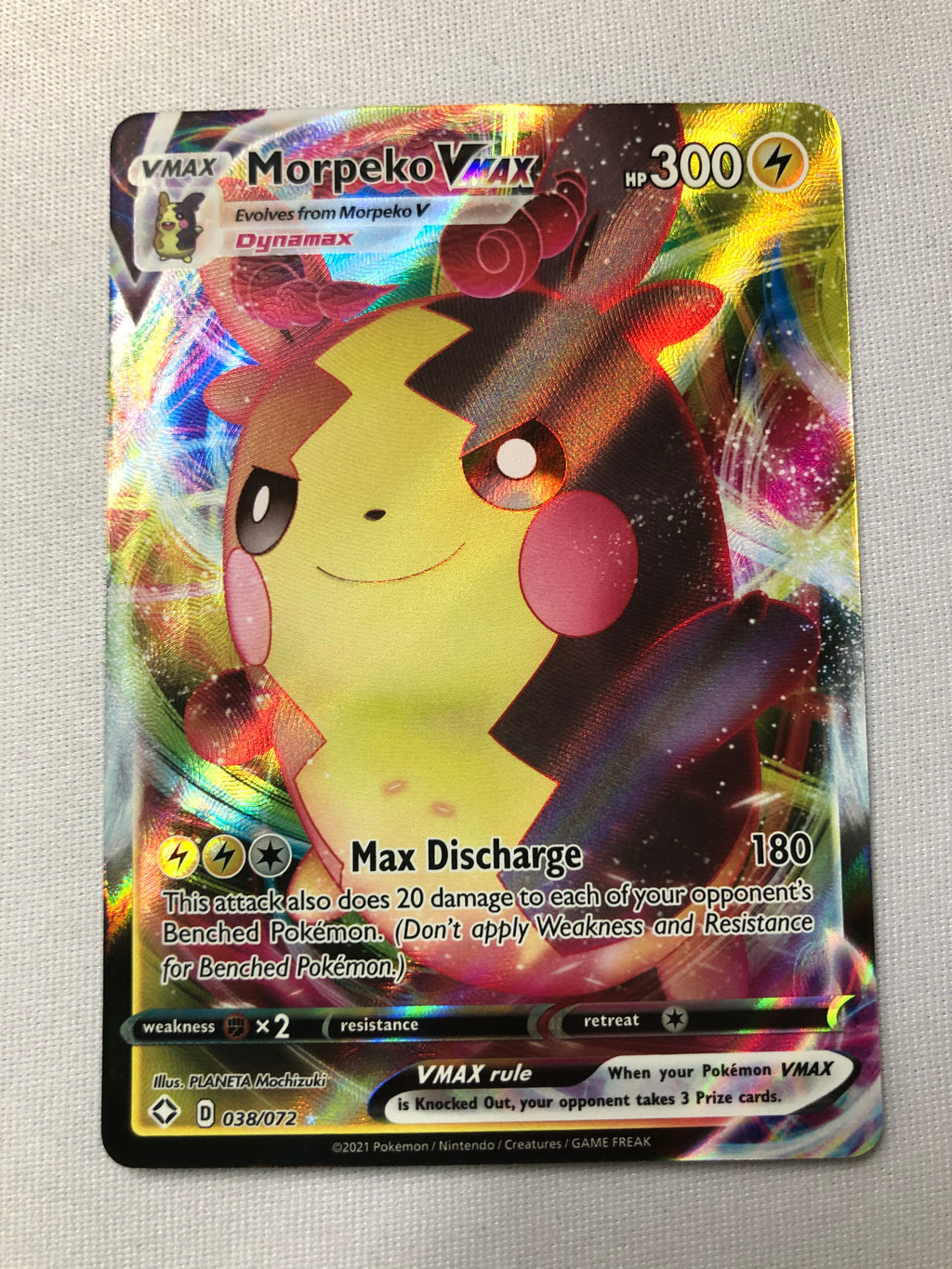 Morpeko Vmax 038/072 Shining Fates Holo Ultra Rare Full Art Pokemon Ca Morpeko Vmax 038/072 Shining Fates Holo Ultra Rare Full Art Pokemon Ca