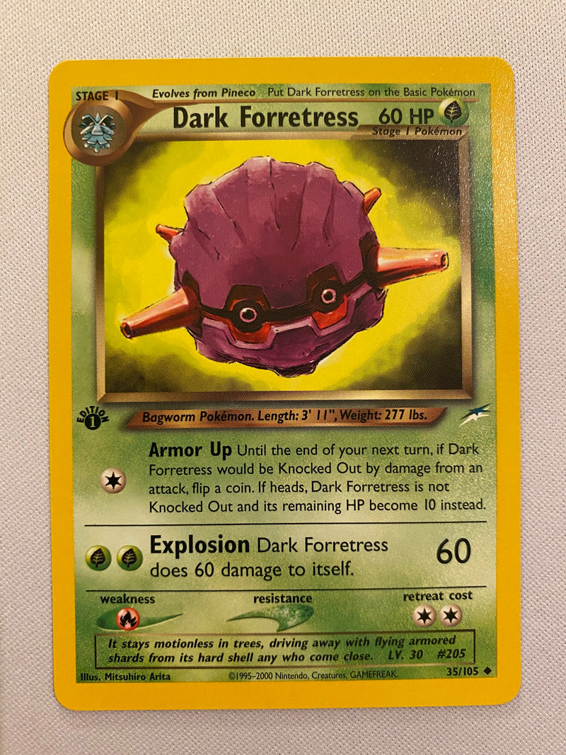 Dark Forretress 35/105  1st Edition Uncommon Pokemon Card Near Mint