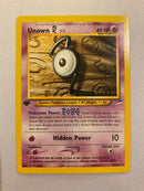Unown G  27/105  Rare 1st Edition Neo Destiny Pokemon Card  Near Mint