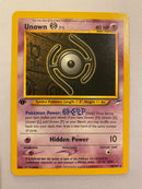 Unown H 28/105  Rare 1st Edition Neo Destiny Pokemon Card Near Mint