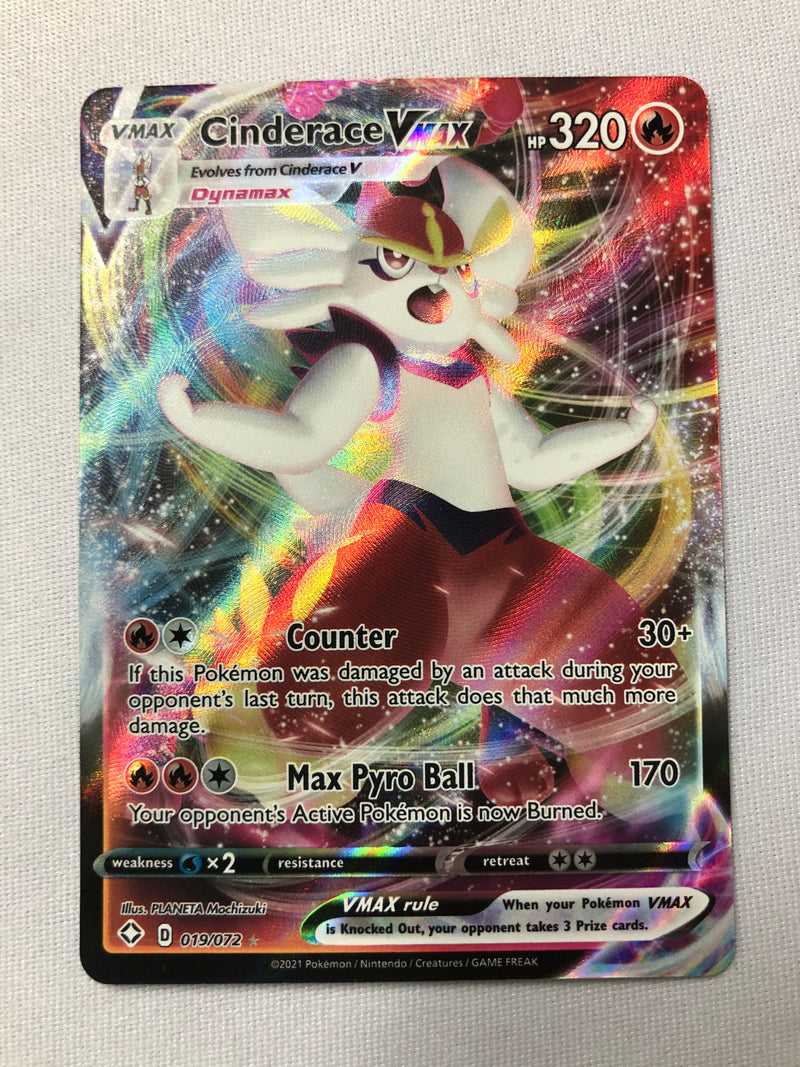 Cinderace Vmax 019/072 Shining Fates Holo Rare Pokemon Card Near Mint