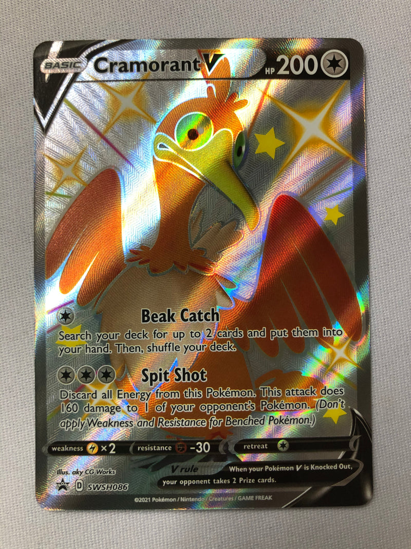 Cramorant V SWSH086 Holo Shining Fates Pokemon Card Near Mint Cramorant V SWSH086 Holo Shining Fates Pokemon Card Near Mint