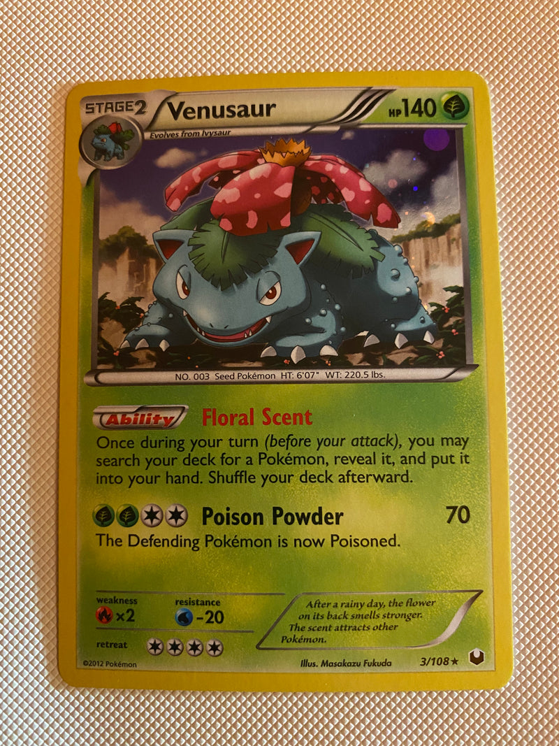 Venusaur  3/108  Holo Rare  Pokemon Card Dark Explorers Near Mint