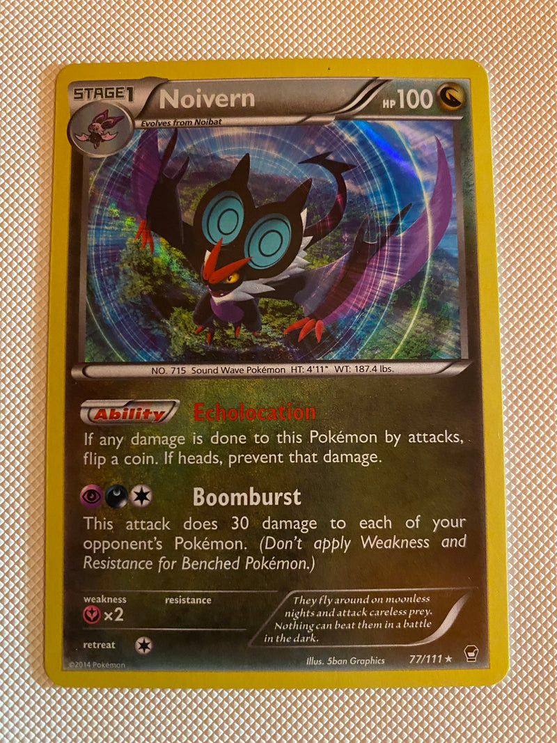 Noivern 77/111 Holo Rare Pokemon Card Furious Fists Near Mint