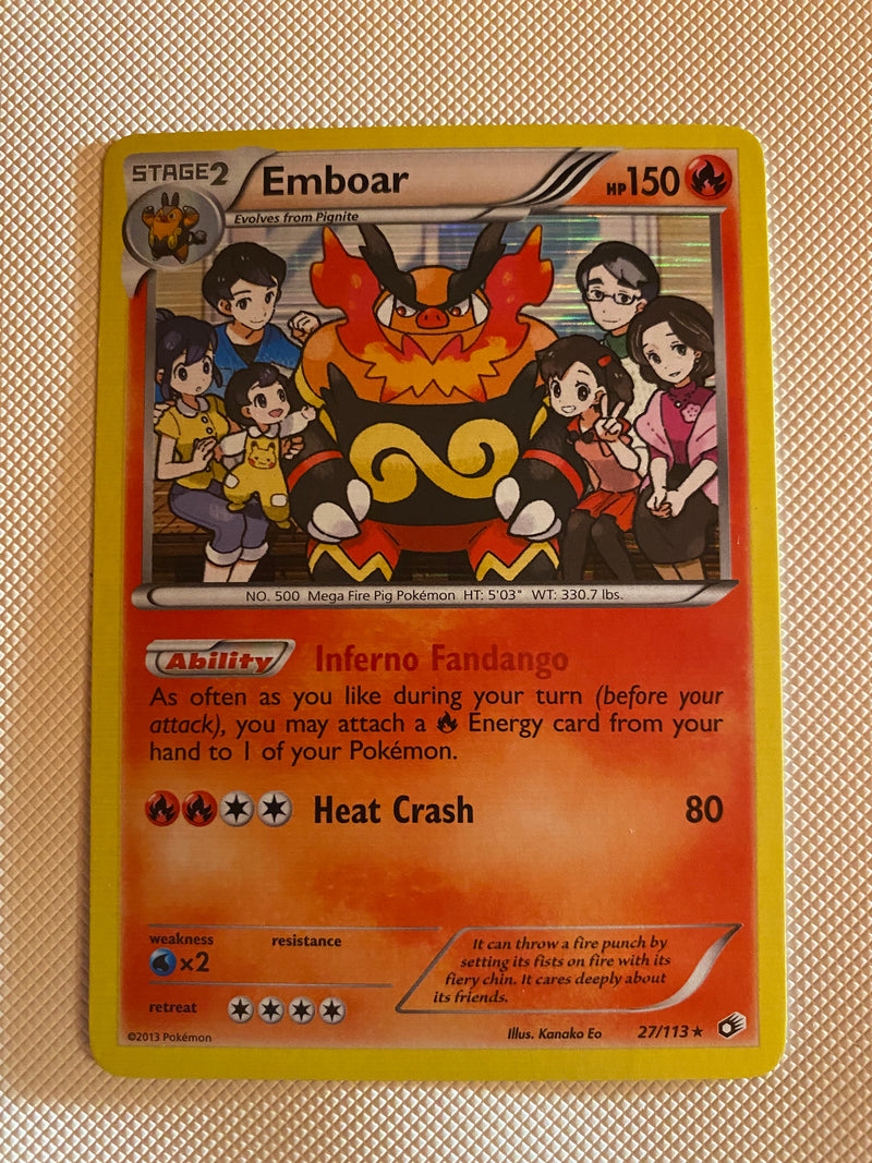 Emboar 27/113  Legendary Treasures Holo Rare Pokemon Card Naer Mint
