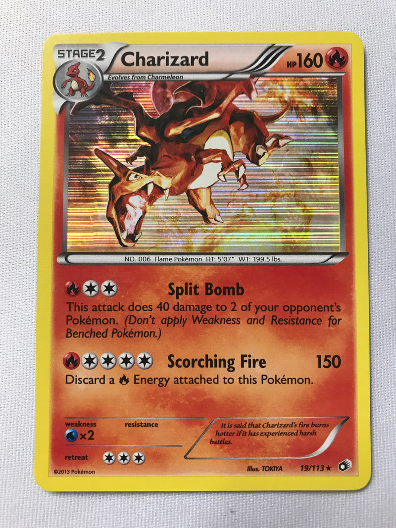 Charizard 19/113 Legendary Treasures Holo Rare Pokemon Card Near Mint