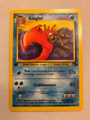 Kingler 38/62 Fossil Set Uncommon 1st Edition Pokemon Card Near Mint