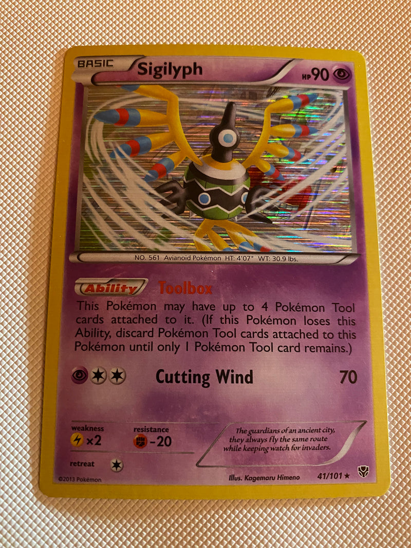 Sigilyph 41/101  Pokémon Plasma Blast Holo Rare Near Mint