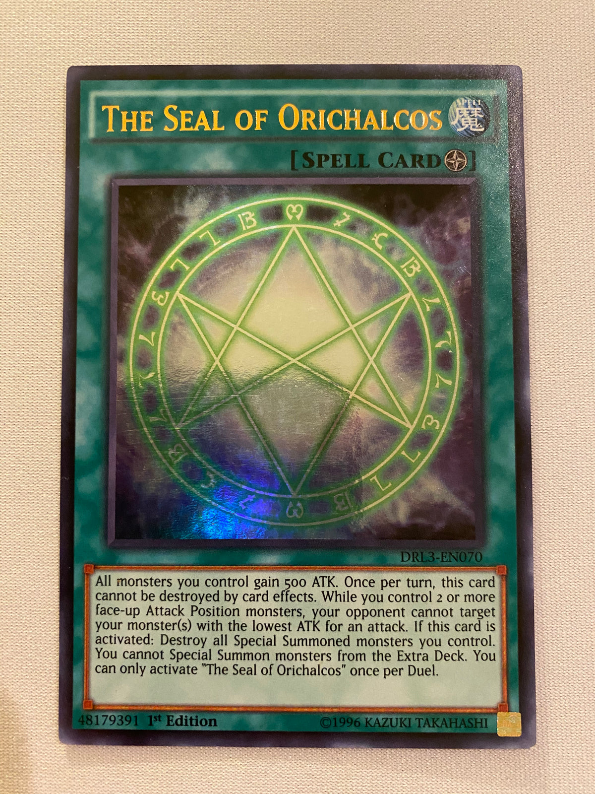 Yugioh The Seal Of Orichalcos DRL3-EN070 1st Edition Ultra Rare Near M