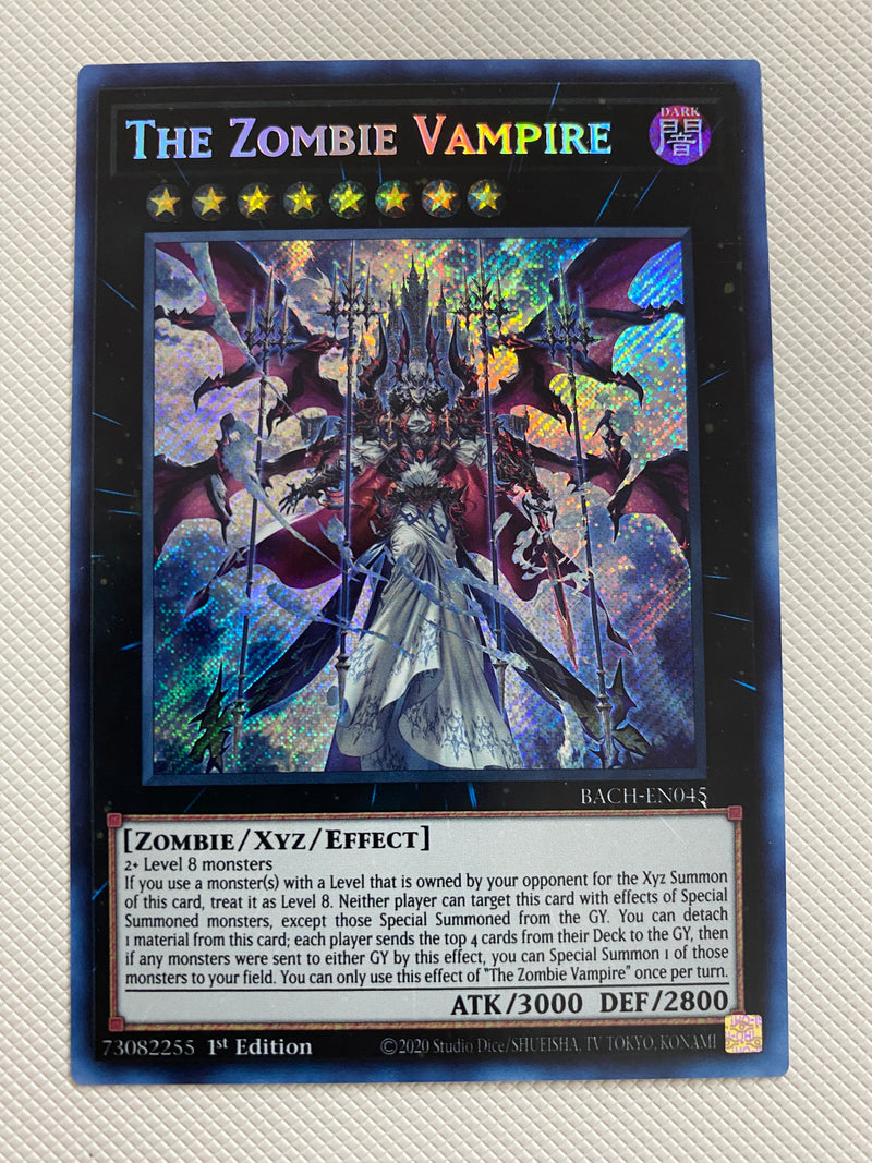 Yugioh The Zombie Vampire BACH-EN045 Secret Rare 1st Edition Naer Mint