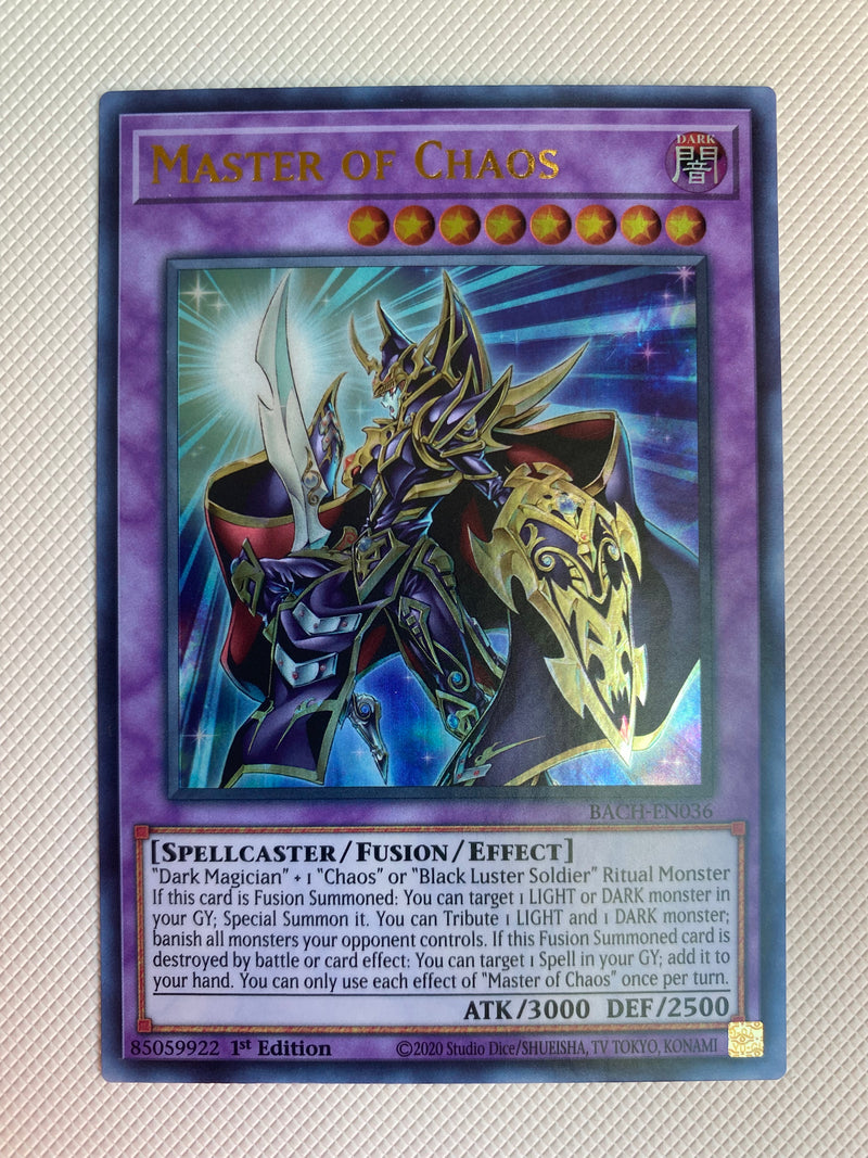 Yugioh  Master of Chaos BACH-EN036 Ultra Rare 1st Edition Near Mint