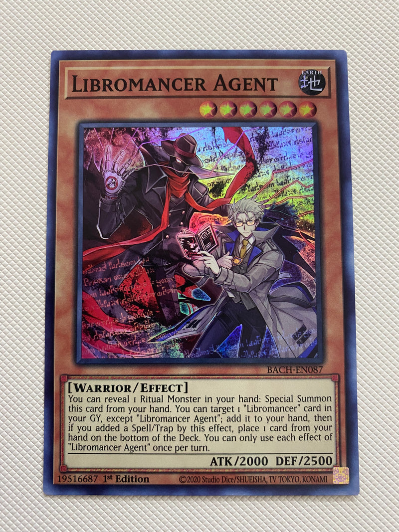 Yugioh Libromancer Agent BACH-EN087 Super Rare 1st Edition Near Mint