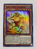 Yugioh Nordic Beast Gullinbursti BACH-EN011 1st Edition Super Rare Naer Mint