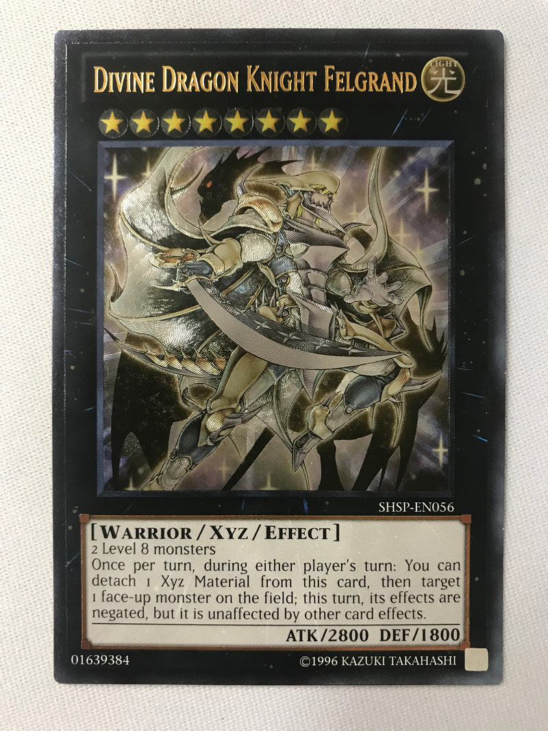 Yugioh Divine Dragon Knight Felgrand SHSP-EN056 Ultimate Rare Unlimited Edition NM