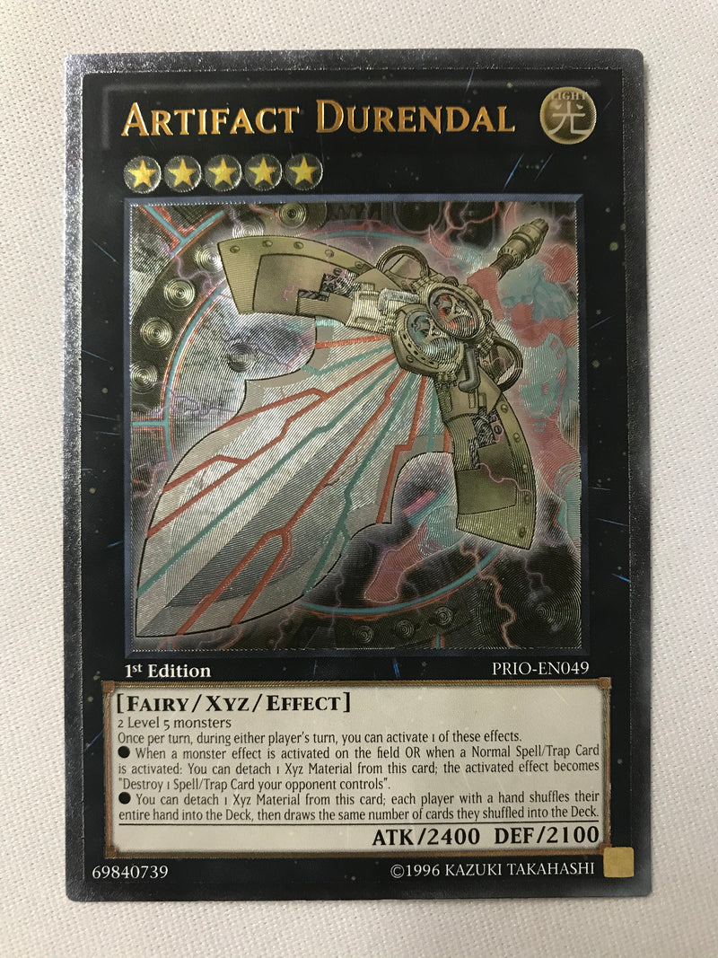 Yugioh Artifact Durendal PRIO-EN049 1st Edition Ultimate Rare Near Mint