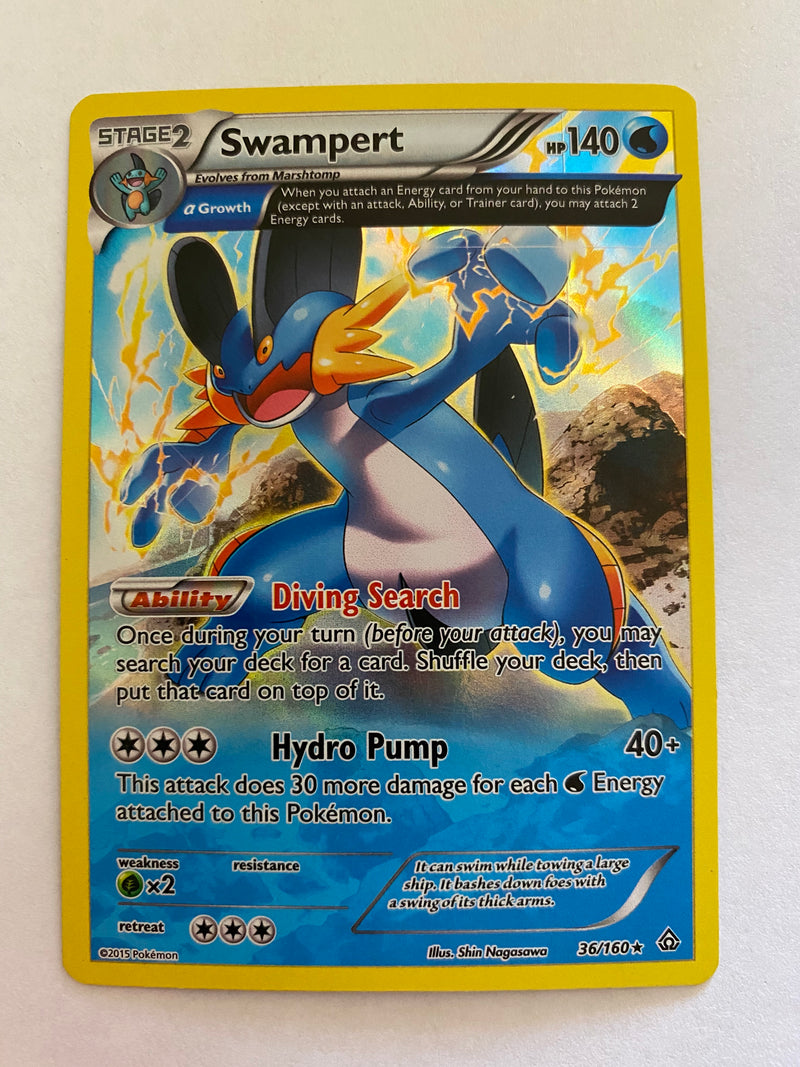 Swampert 36/160 Pokemon Card Near Mint Swampert 36/160 Pokemon Card Near Mint
