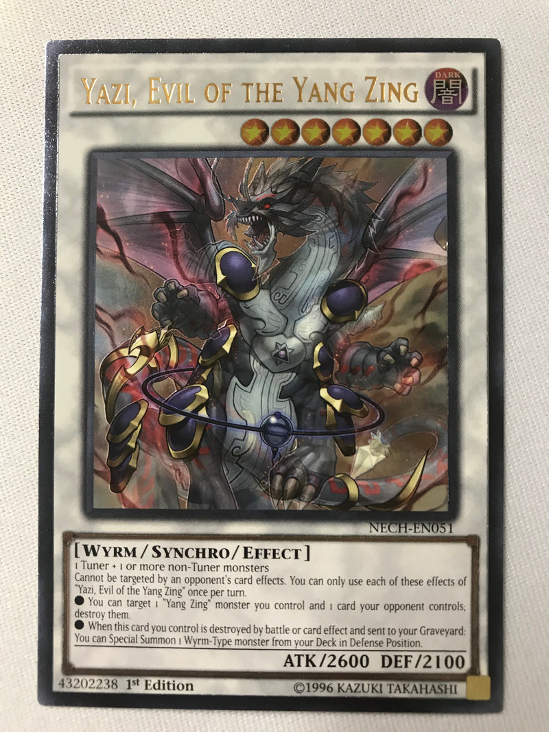 Yugioh Yazi, Evil of The Yang Zing NECH-EN051 Ultimate Rare 1st Editio Yugioh Yazi, Evil of The Yang Zing NECH-EN051 Ultimate Rare 1st Editio