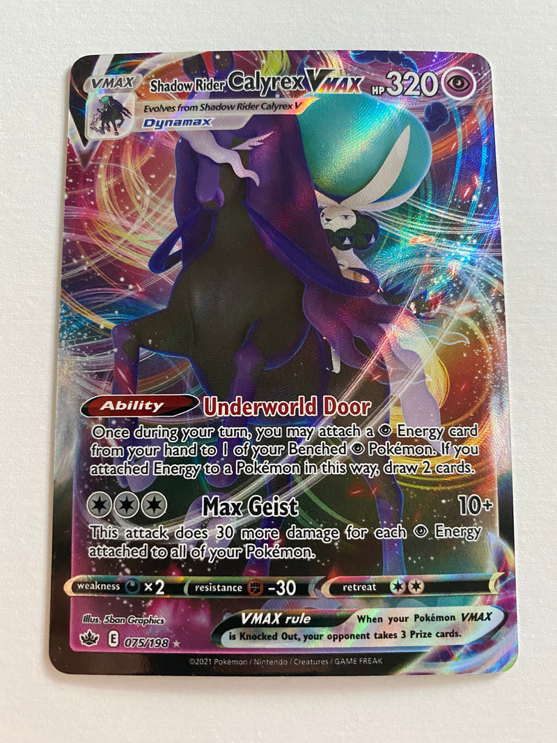 Shadow Rider Calyrex VMAX 075/198  Ultra Rare Holo Rare Pokemon Card NM