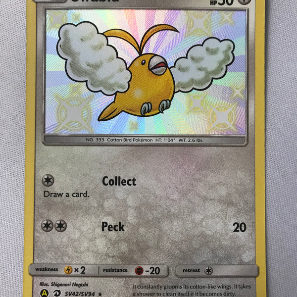 Shiny Swablu SV42/SV94 Hidden Fates Holo Rare Pokemon Card Near Mint Shiny Swablu SV42/SV94 Hidden Fates Holo Rare Pokemon Card Near Mint