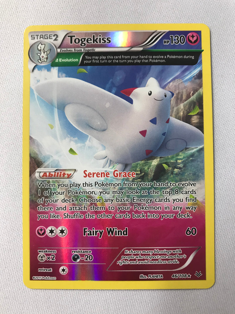 Togekiss 46/108 Reverse Holo Rare Pokemon Card Near Mint