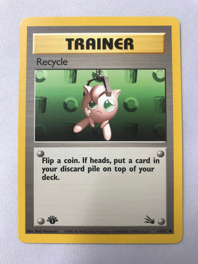 Recycle 61/62 1st Edition Fossil Set Common Pokemon Card Near Mint