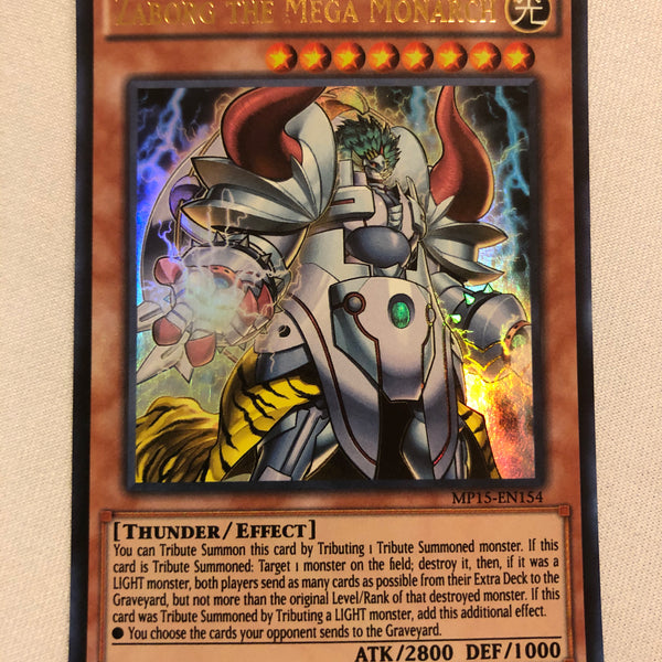 Yugioh Zaborg the Mega Monarch MP15-EN154 Ultra Rare 1st Edition Near