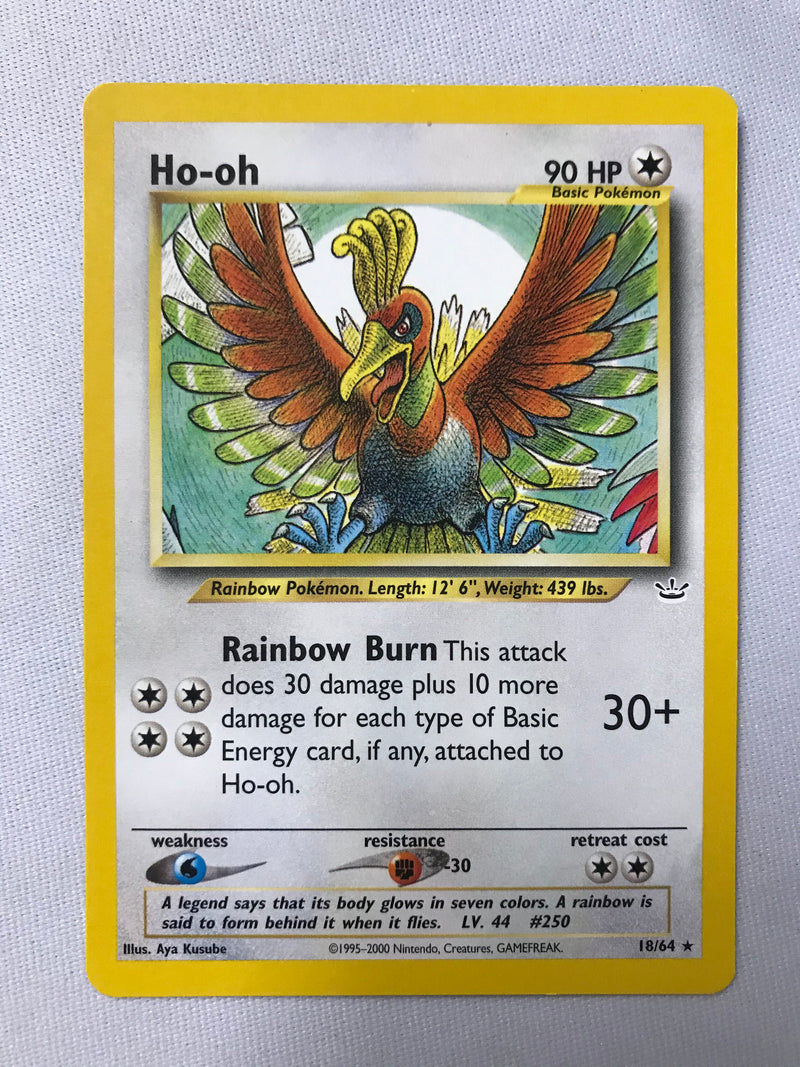 Ho-oh 18/64 Rare Neo Revalations Pokemon Card Near Mint
