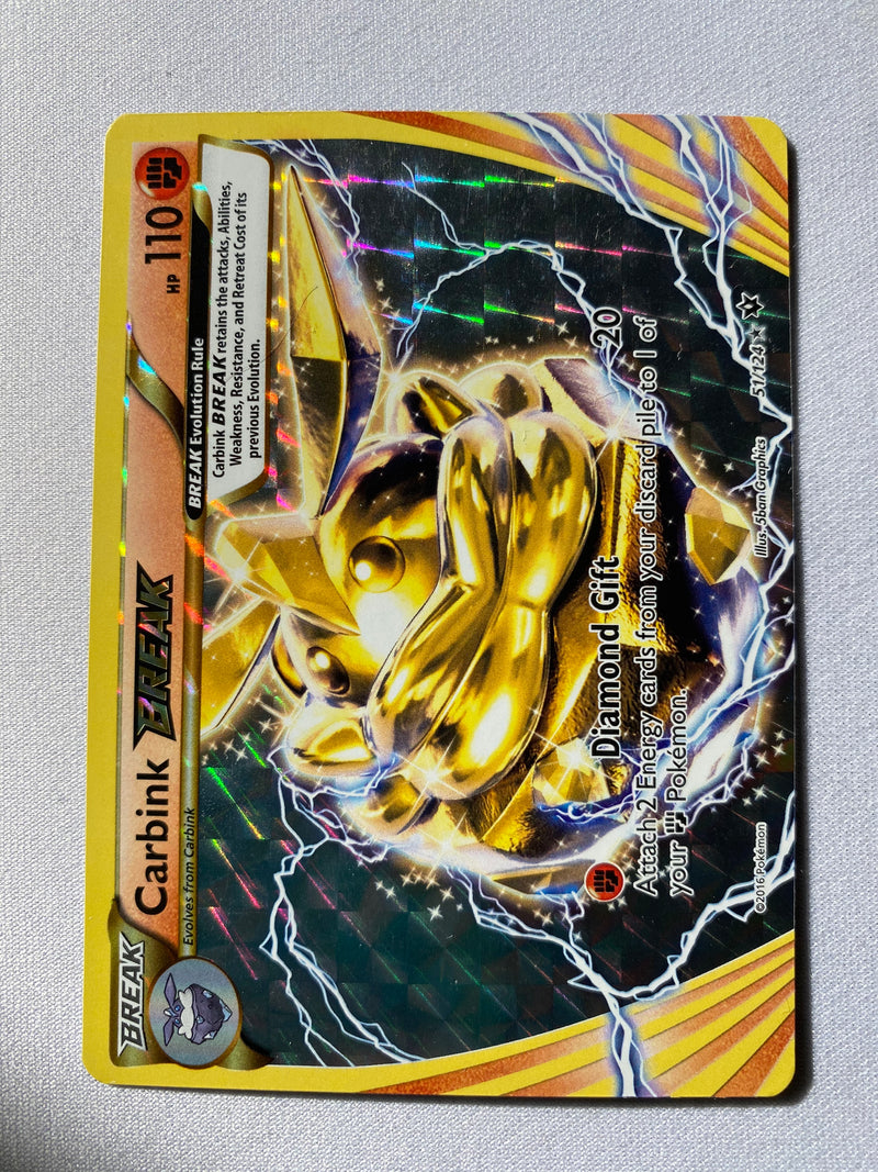 Carbink BREAK 51/124 Ultra Rare Pokemon Card Near Mint Carbink BREAK 51/124 Ultra Rare Pokemon Card Near Mint