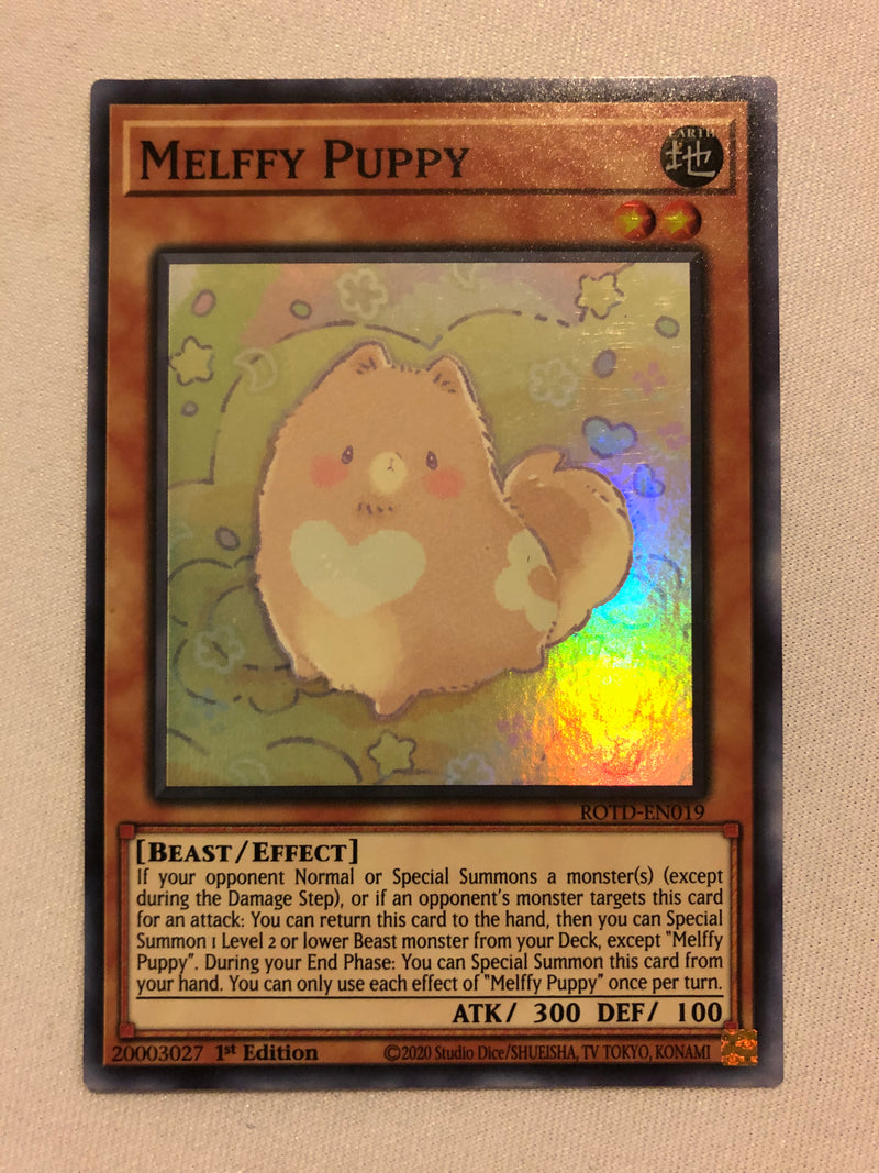 Yugioh Melffy Puppy ROTD-EN019 1st Edition Super Rare Near Mint