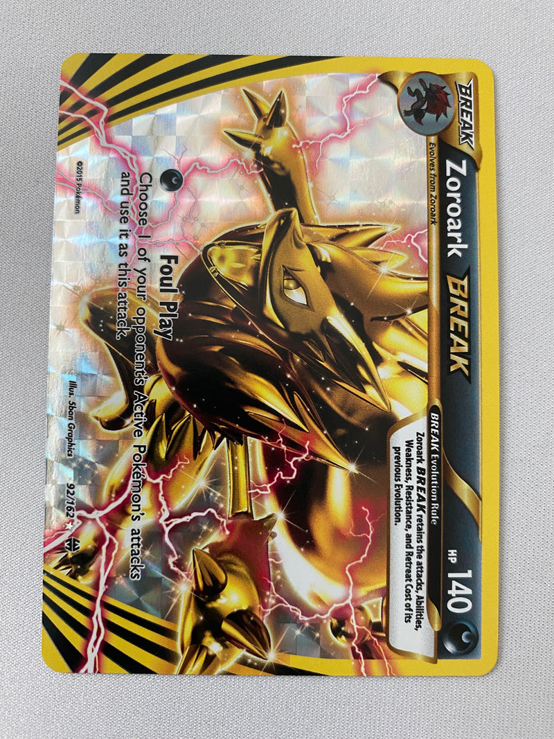 is a break pokemon card rare Zoroark BREAK 92/162 Holo Rare Pokemon Card Near Mint