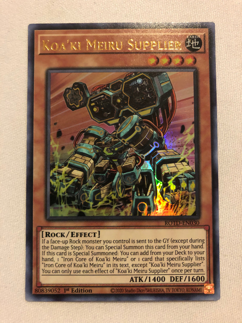 Yugioh Koa'ki Meiru Supplier ROTD-EN030 1st Edition Ultra Rare Near Mint