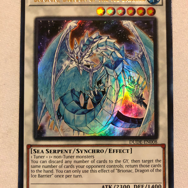 ice barrier synchro monsters Yugioh Brionac, Dragon of the Ice Barrier DUDE-EN008 Ultra Rare 1st Ed