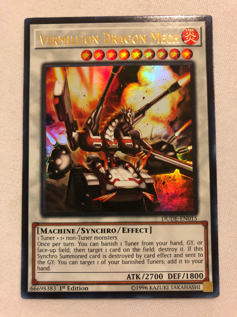 Yugioh Vermillion Dragon Mech DUDE-EN015 1st Edition Ultra Rare Near Mint