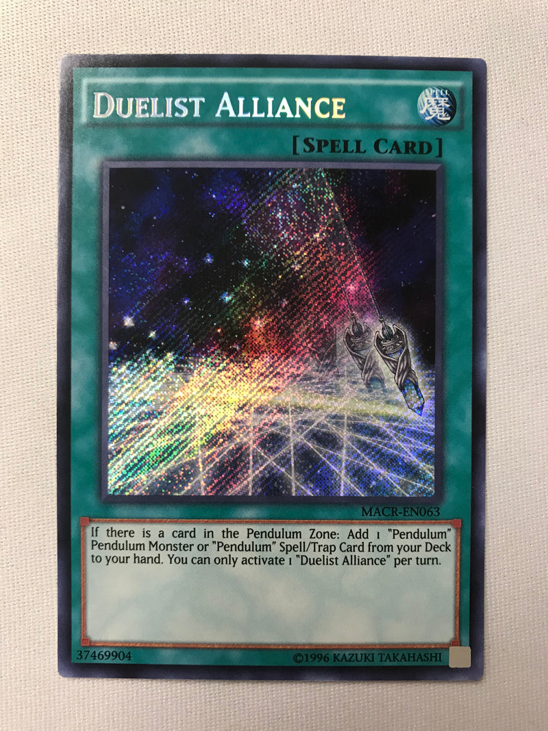 duelist alliance yugioh card Yugioh Duelist Alliance MACR-EN063 Secret Rare Unlimited Edition Near