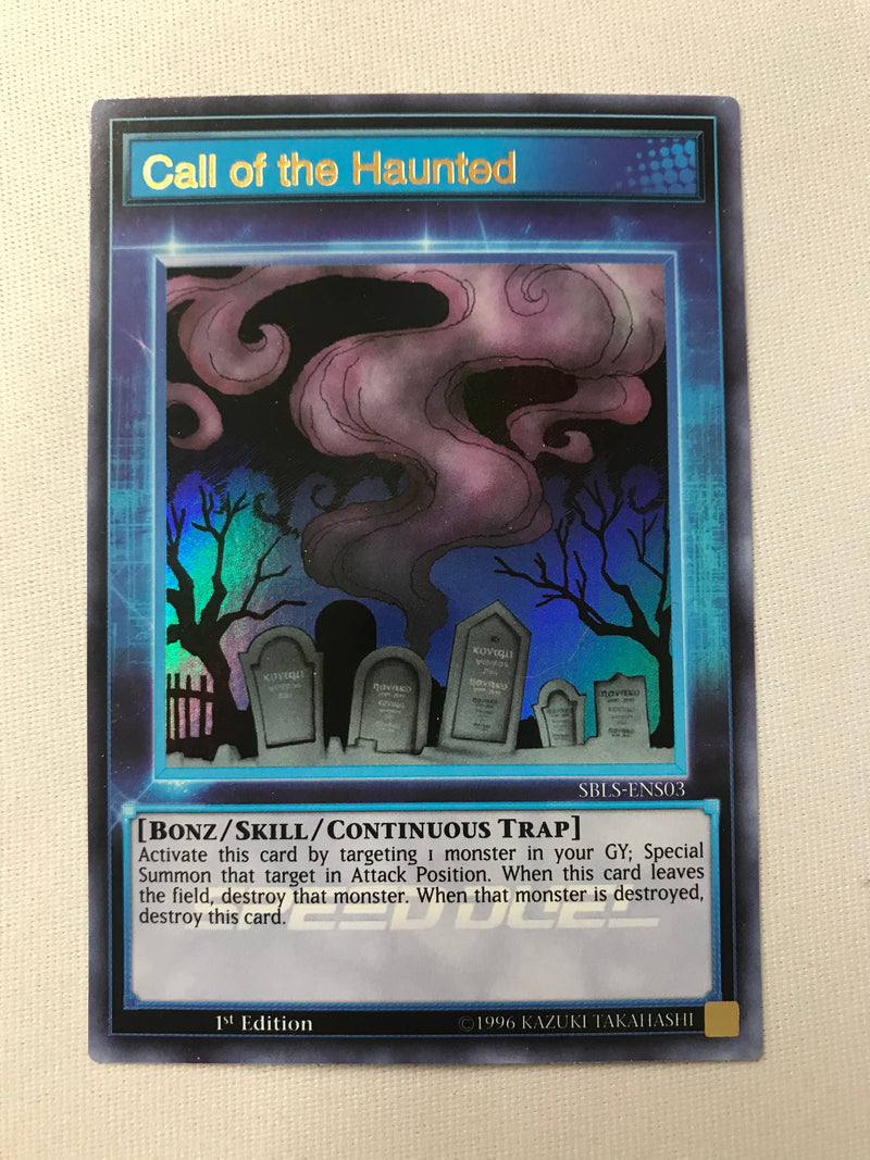 Yugioh Call of the Haunted SBLS-ENS03 Ultra Rare 1st Edition Near Mint