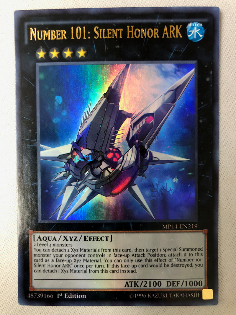 Yugioh Number 101: Silent Honor ARK MP14-EN219 Ultra Rare 1st Edition NM
