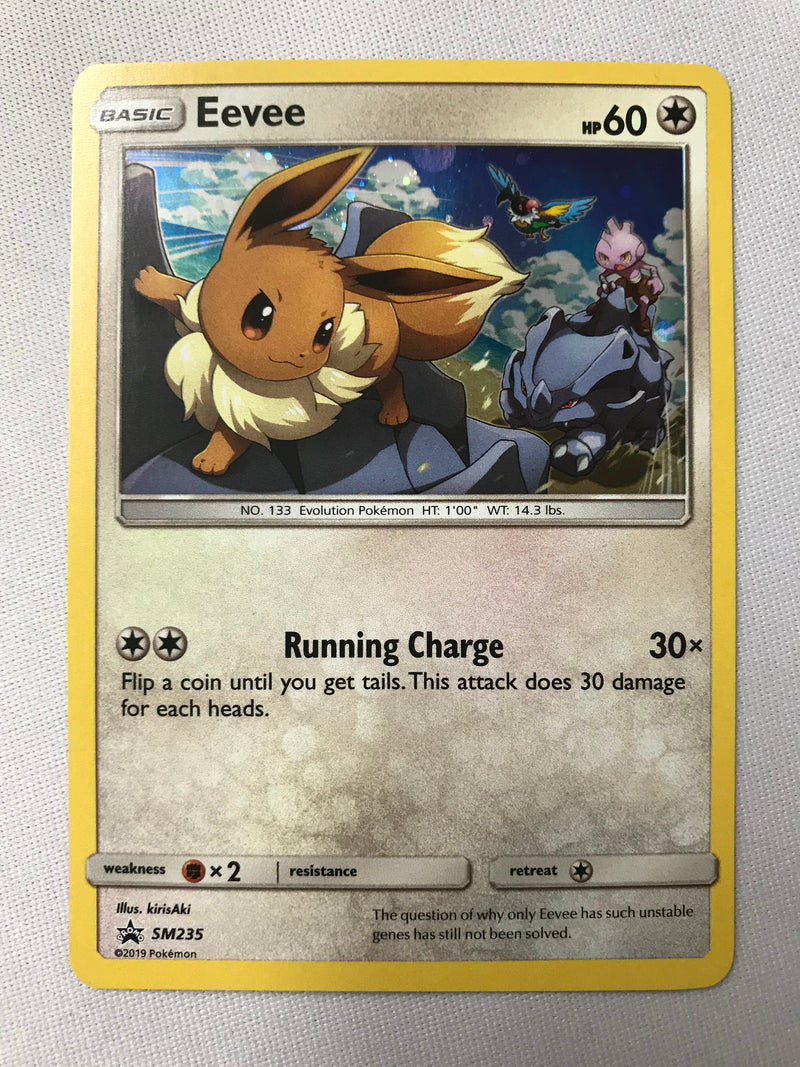 Eevee SM235 Holo Rare Black Star Promo Sun & Moon Pokemon Card Near Mint