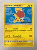 Ash''s Pikachu SM114 Black Star Promo Pokemon Card Near Mint