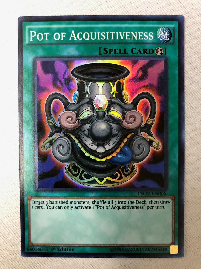 Yugioh Pot of Acquisitiveness INOV-EN065 Super Rare 1st Edition NM