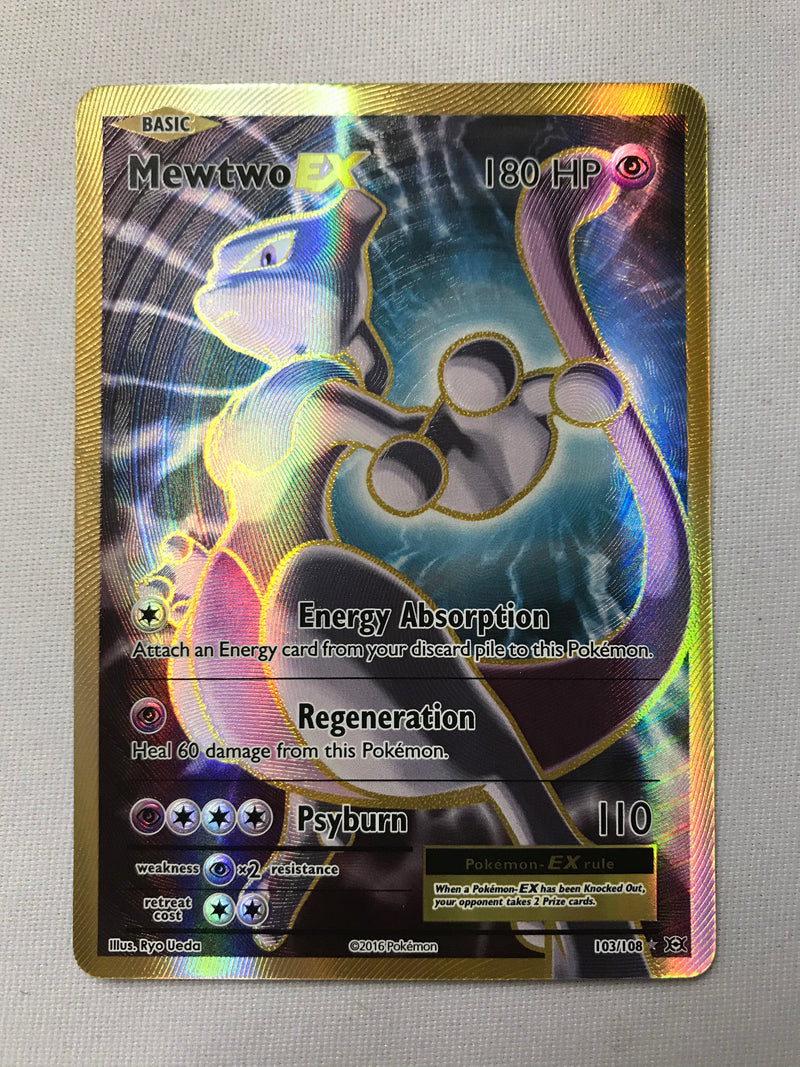 Mewtwo Ex 103/108 XY Evolutions Full Art Holo Rare Pokemon Card Near M Mewtwo Ex 103/108 XY Evolutions Full Art Holo Rare Pokemon Card Near M