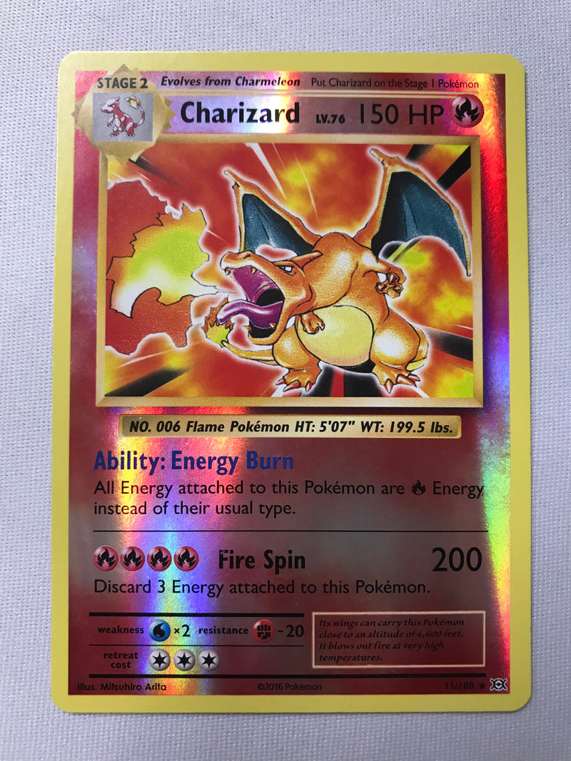 Charizard 11/108 XY Evolutions Reverse Holo Rare Pokemon Card Mint/Near Mint