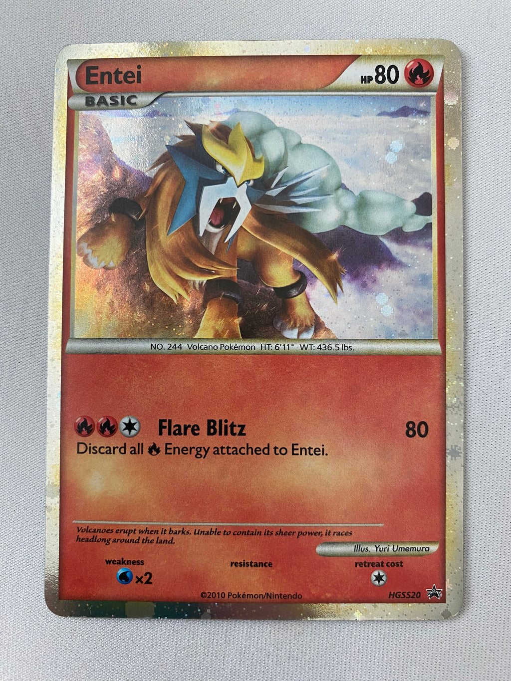 pokemon card entei promo Entei HGSS20 Holo Shining Entei Black Star Promo Pokemon Card Near Min